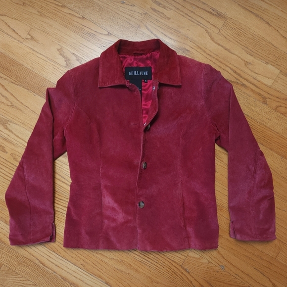 Guillaume Red Suede Jacket - Picture 1 of 8